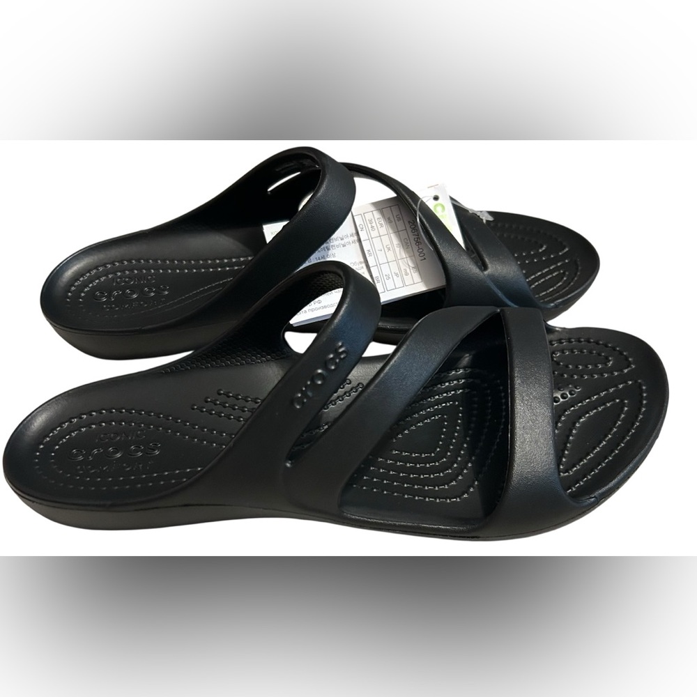 NWT CROCS Black Kadee II Sandals SZ 9